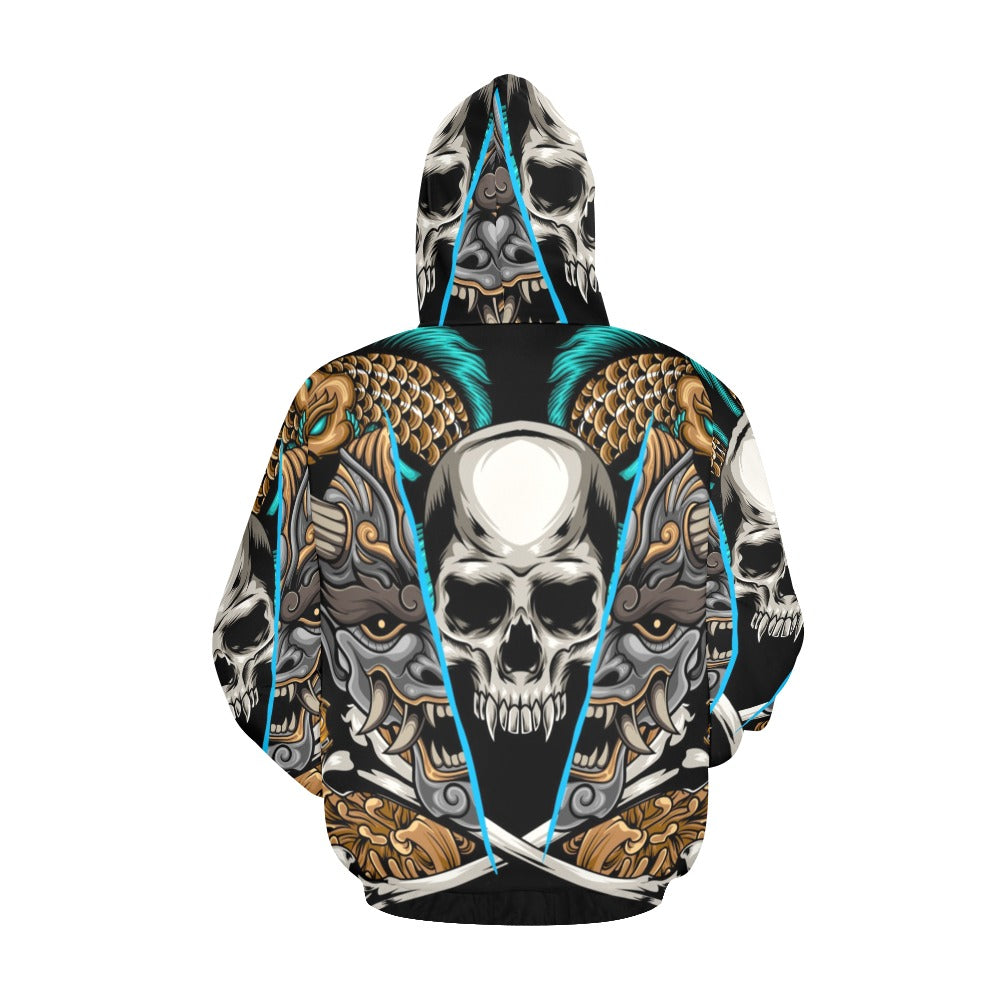 Kabuki Mask All Over Print Hoodie