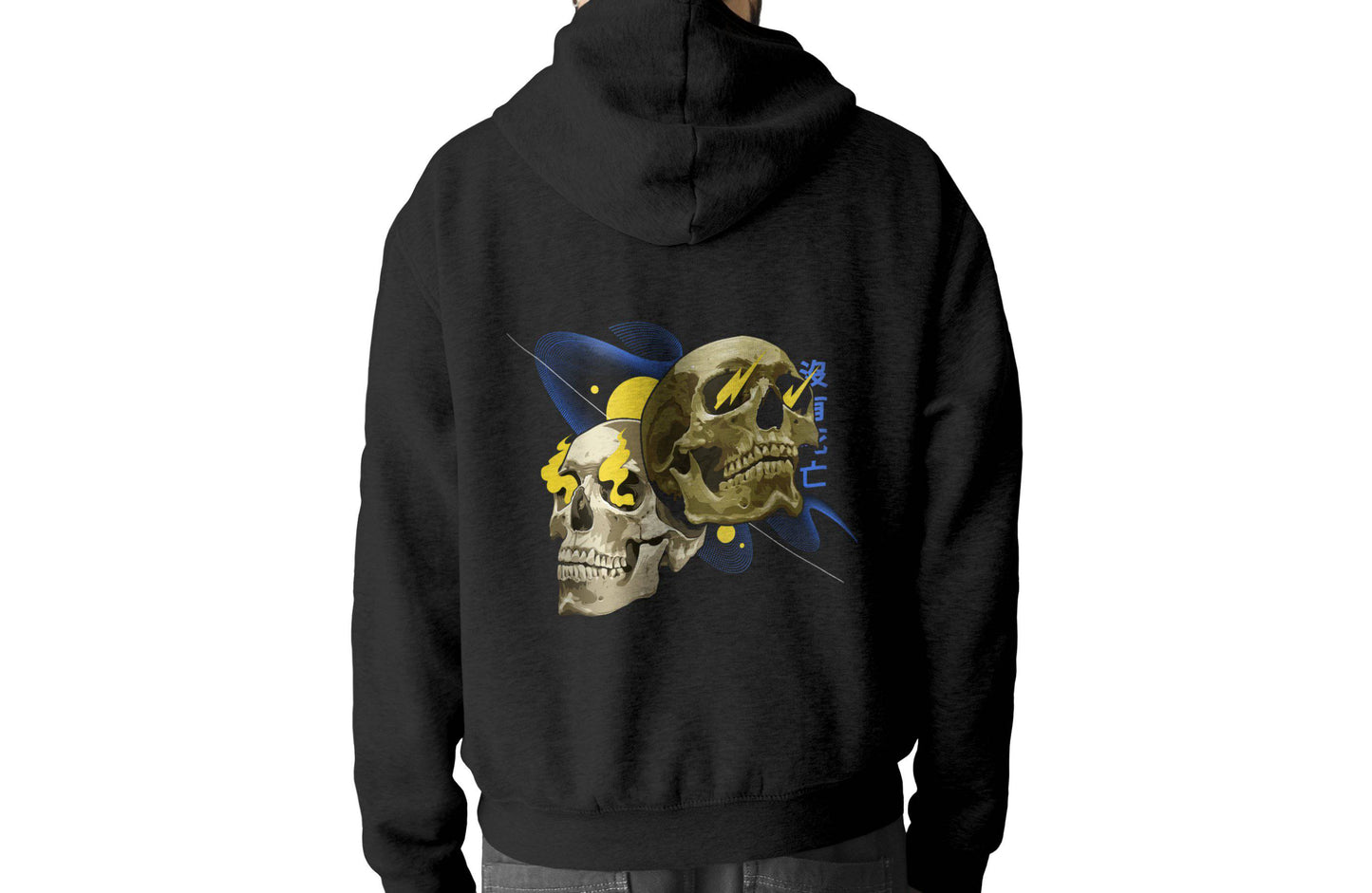 Mixed art of skulls with abstract shapes  Hoodie - Top Content | POD Collection | Free Shipping