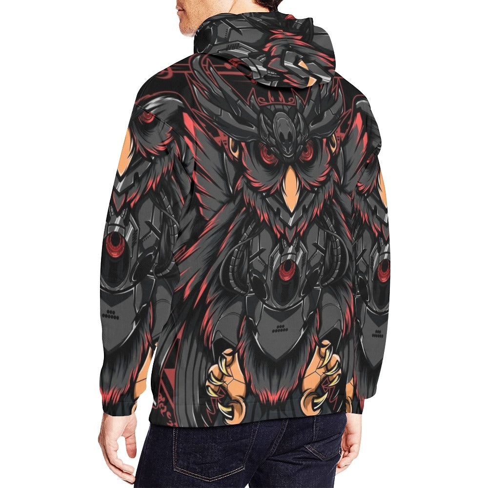 Owl Robot All Over Print Hoodie