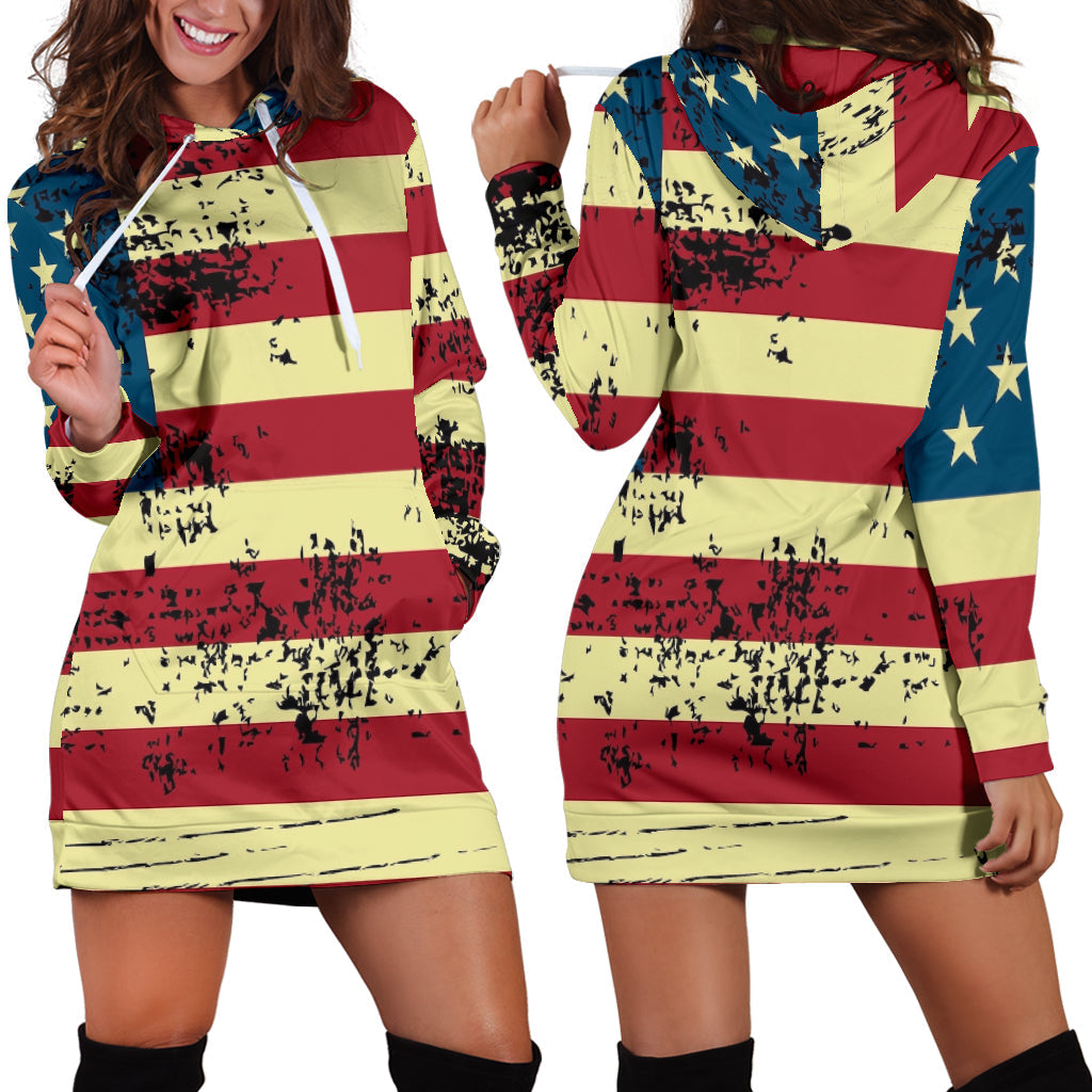 American Flag Hoodie Dress