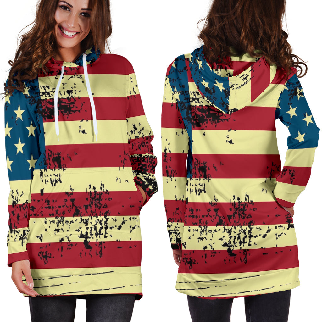 American Flag Hoodie Dress