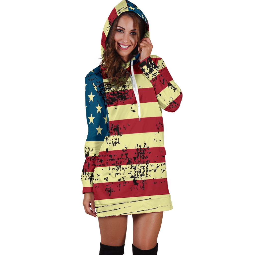 American Flag Hoodie Dress