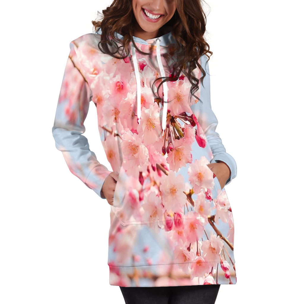 Cherry Blossoms Women's Hoodie Dress